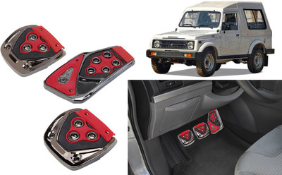 Selifaur R2E2 - 3 Pcs Red Non-Slip Manual Car Pedals kit Pad Covers Set Car Pedal