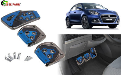 Selifaur B4P228 - 3 Pcs Blue Non-Slip Manual Car Pedals kit Pad Covers Set Car Pedal
