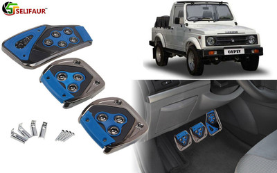 Selifaur B4P189 - 3 Pcs Blue Non-Slip Manual Car Pedals kit Pad Covers Set Car Pedal