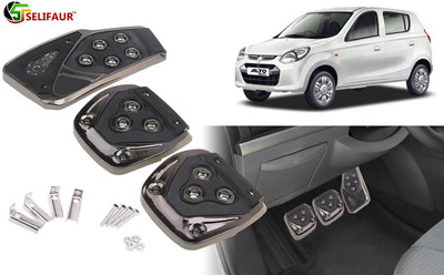 Selifaur B3B196 - 3 Pcs Black Non-Slip Manual Car Pedals kit Pad Covers Set Car Pedal