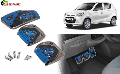 Selifaur B4P196 - 3 Pcs Blue Non-Slip Manual Car Pedals kit Pad Covers Set Car Pedal