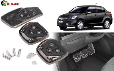Selifaur B3B213 - 3 Pcs Black Non-Slip Manual Car Pedals kit Pad Covers Set Car Pedal