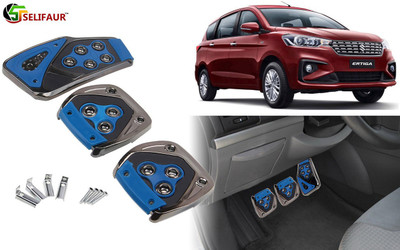 Selifaur B4P216 - 3 Pcs Blue Non-Slip Manual Car Pedals kit Pad Covers Set Car Pedal