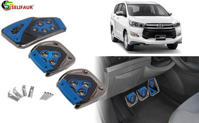 Selifaur B4P367 - 3 Pcs Blue Non-Slip Manual Car Pedals kit Pad Covers Set Car Pedal