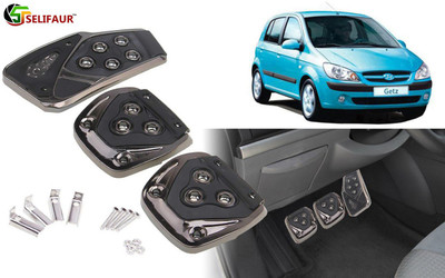 Selifaur B3B125 - 3 Pcs Black Non-Slip Manual Car Pedals kit Pad Covers Set Car Pedal