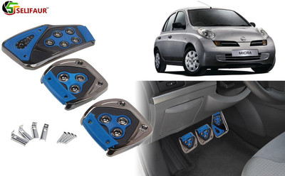 Selifaur B4P286 - 3 Pcs Blue Non-Slip Manual Car Pedals kit Pad Covers Set Car Pedal