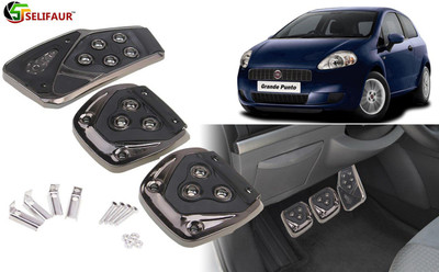 Selifaur B3B66 - 3 Pcs Black Non-Slip Manual Car Pedals kit Pad Covers Set Car Pedal