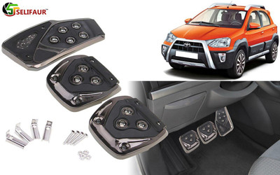 Selifaur B3B358 - 3 Pcs Black Non-Slip Manual Car Pedals kit Pad Covers Set Car Pedal