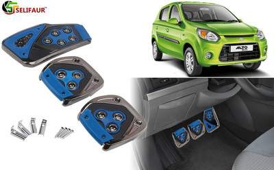 Selifaur B4P197 - 3 Pcs Blue Non-Slip Manual Car Pedals kit Pad Covers Set Car Pedal