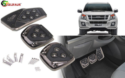 Selifaur B3B152 - 3 Pcs Black Non-Slip Manual Car Pedals kit Pad Covers Set Car Pedal