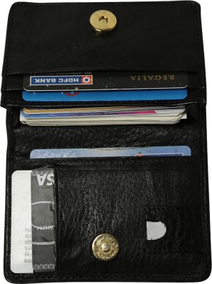 Style 98 Men Black Genuine Leather Wallet(15 Card Slots)