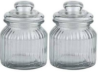 OYLI Glass Pickle Jar  - 350 ml(Pack of 3, Clear)
