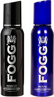 FOGG 1 Royal and 1 Macro Deodorant Combo Pack of 2 Deodorant Spray - For Men Deodorant Spray  -  For Men(240 ml, Pack of 2)