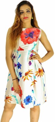 Zinniabloom Women Fit and Flare White Dress