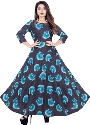 REYANS Women Maxi Blue Dress