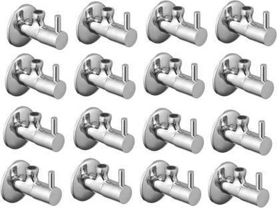 Mapson (16 Piece) Angle Valve Chrome Plated Geyser Tap Angular Stop Cock With Wall Flange For Home, Bathroom With Wall Flange For Kitchen & Bathroom Angle Cock Faucet(Wall Concealed Installation Type)