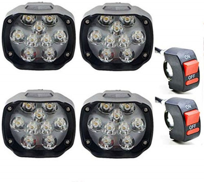 BOOSTY LED Fog Lamp Unit for Universal For Car, Hero, Honda, Yamaha 4 Series
