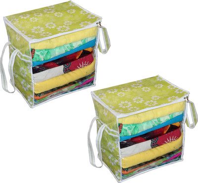 Ankit International AI_GFB_02  Designer Standard Size Non Woven Saree Cover Box Green Box Pack of 2 AI_GFB_02(Green)