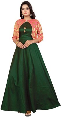 Dhruvanshi Enterprise Anarkali Gown(Green)