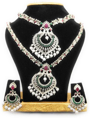 PBM CREATIONS Oxidised Silver Silver Jewellery Set(Pack of 1)