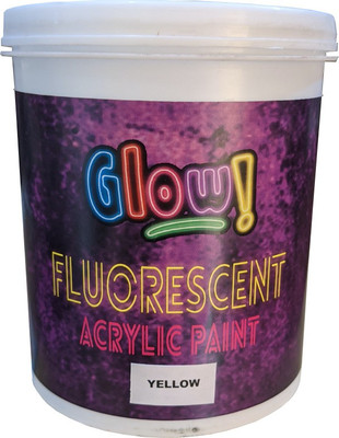 Glow UV (Ultraviolet/Blacklight) Fluorescent Paint, 1 Litre(Set of 1, Yellow)