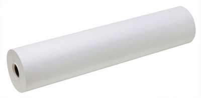 YNK White Paper unruled 24 Inch X 20 Meter(80 gsm) 80 gsm Paper Roll(Set of 1, White)
