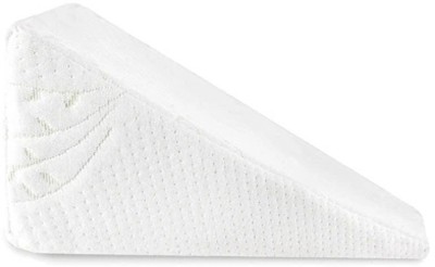 The White Willow High Resilience Bed Wedge Memory Foam Motifs Orthopaedic Pillow Pack of 1(White)