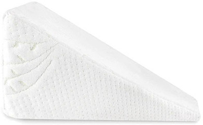 The White Willow High Resilience Bed Wedge Memory Foam Motifs Orthopaedic Pillow Pack of 1(White)