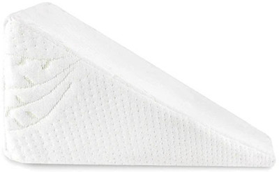 The White Willow High Resilience Bed Wedge Memory Foam Motifs Orthopaedic Pillow Pack of 1(White)