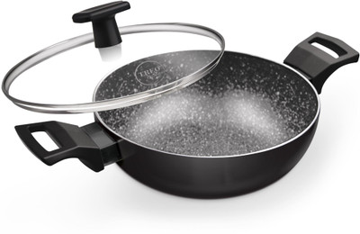 MILTON Pro Cook Kadhai With Lid Kadhai 24 cm diameter with Lid 2.8 L capacity(Aluminium, Non-stick, Induction Bottom)