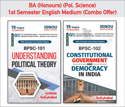 Gullybaba IGNOU CBCS BA (Honours) {Pol. Sci.} BPSC-101 BPSC-102 (English Medium) First & Second Semester Combo Of Ignou Help Books With Solved Sample Papers And Important Exam Study Notes(Paperback, Gullybaba.com Panel)