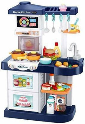 oxy hub modern kitchen set for kid and Big Size Portable Suitcase Shape Musical Kitchen Set Toy for Kids with Light and Accessories Remote controlled