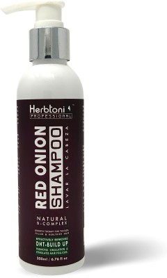 HerbtoniQ Professional Red Onion Shampoo Natural B-COMPLEX Growth Therapy For Thicker, Fuller & Healthier Hair(200 ml)