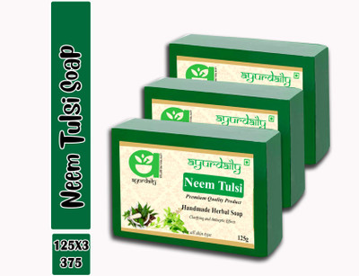 Ayurdaily Natural Neem & Tulsi Bath Soap(3 x 125 g)