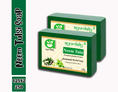 Ayurdaily Natural Neem & Tulsi Bath Soap(2 x 125 g)