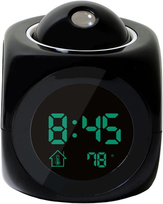 jutek Digital Black Clock