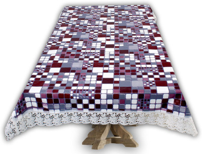 The Furnishing Tree Printed 8 Seater Table Cover(Grey, PVC)
