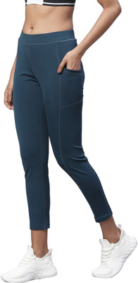CHKOKKO Solid Women Blue Tights