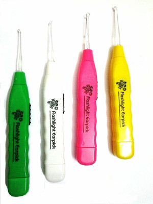 YTM 4 pcs Ear Pick LED Light Earwax Cleaning and Removal Tool with 3 Sizes
