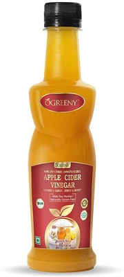 OGREENY Apple Cider Vinegar with Mother Garlic Ginger Lemon and Honey -350 ml (Made with Organic Apple Juice) Vinegar(350 ml)