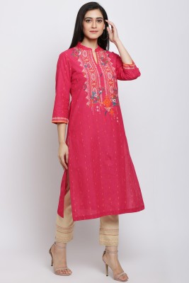 biba-women-embroidered-straight-kurtapink-1