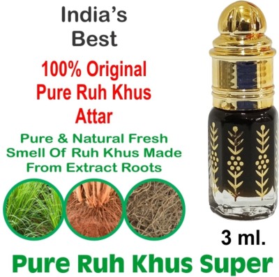 INDRA SUGANDH BHANDAR Natural Series Pure Ruh Khus Oil Real Kannuji Vetiver Deg Bapka Process Fragrance Oil Floral Attar(Natural)