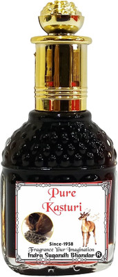 INDRA SUGANDH BHANDAR Real & Pure Kasturi Deer Musk 24 Hours Freshness Long Lasting Fragrance Herbal Attar(Gold Musk)