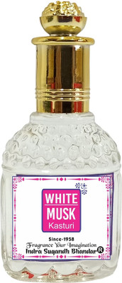 INDRA SUGANDH BHANDAR White Kasturi Musk Freshen up your Mind With Light & Musky Long Lasting Fragrance Floral Attar(Musk)