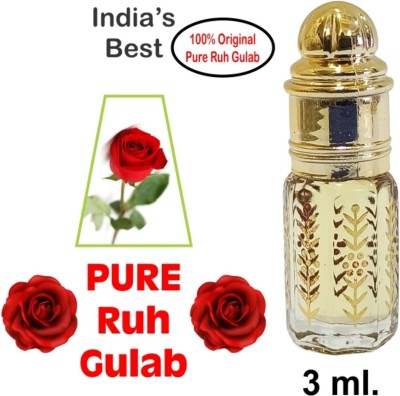 INDRA SUGANDH BHANDAR Natural Series Pure Ruh Gulab Oil Real Rose Bapka Process Fragrance Oil Roll On Herbal Attar(Rose)