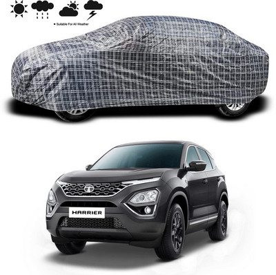 SEBONGO Car Cover For Tata Harrier (Without Mirror Pockets)(Black)