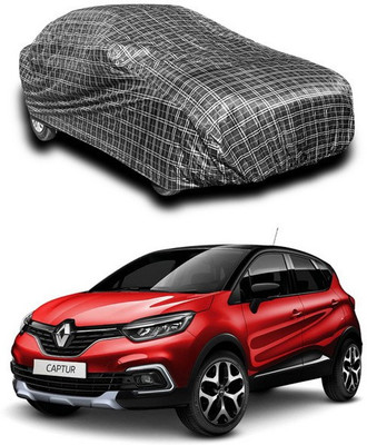 ANTHUB Car Cover For Renault Captur (Without Mirror Pockets)(Black, White)