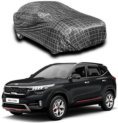 SEBONGO Car Cover For Kia Sonet (Without Mirror Pockets)(Black)