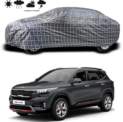 ANTHUB Car Cover For Kia SELTOS (Without Mirror Pockets)(Black)
