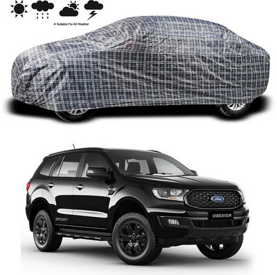 ANTHUB Car Cover For Ford Endeavour (Without Mirror Pockets)(Black)